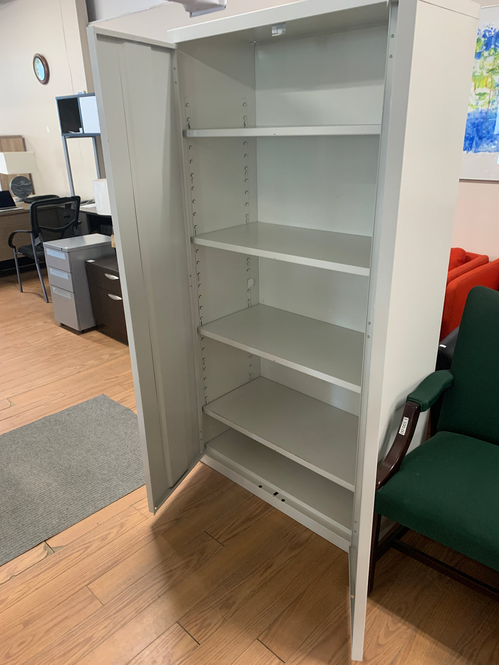 Preloved Metal Storage Cabinet with shelves