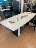 Floor model Conference Boat tail Table 84 inches x 36 inches