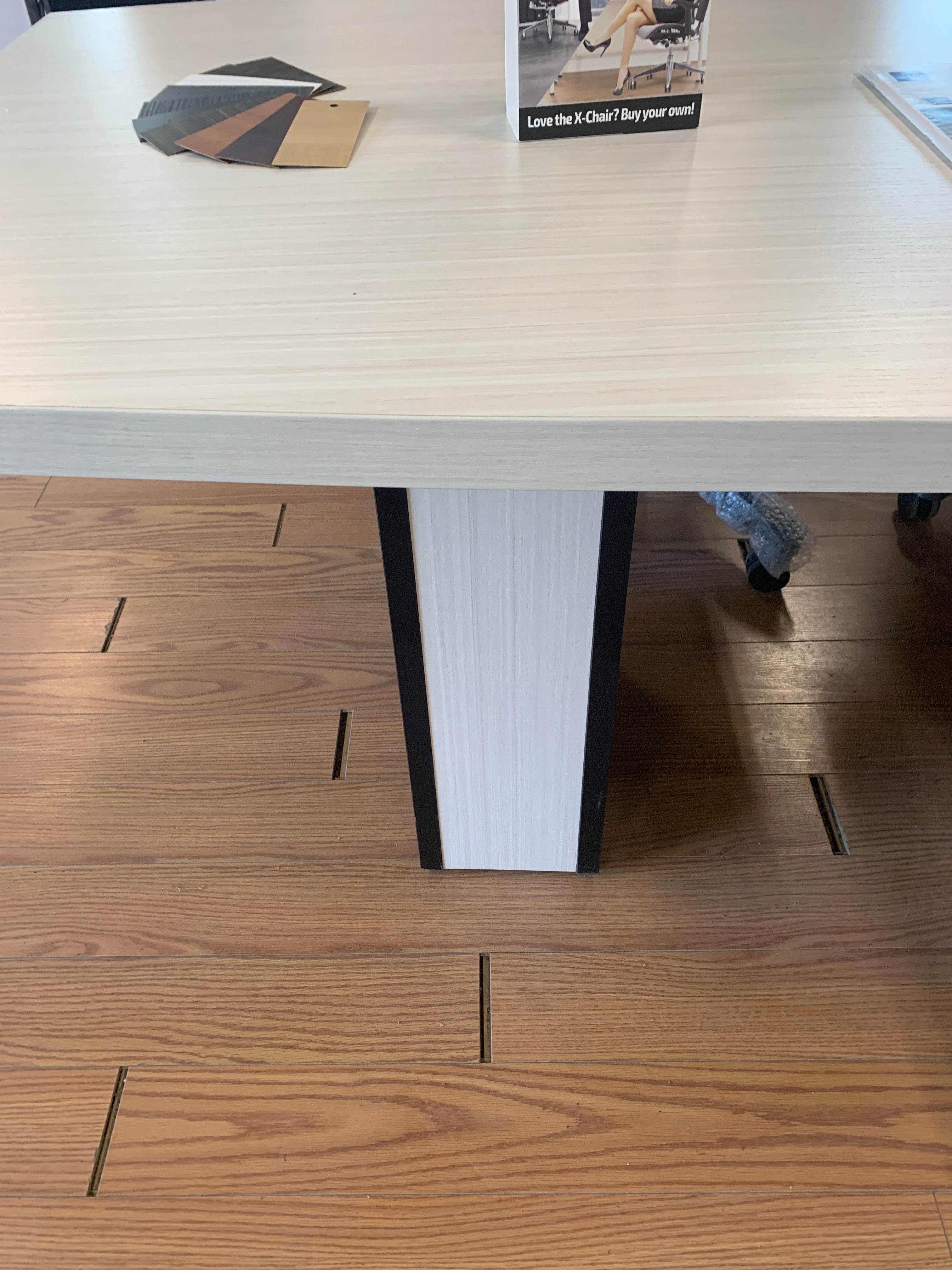 Floor model Conference Boat tail Table 84 inches x 36 inches