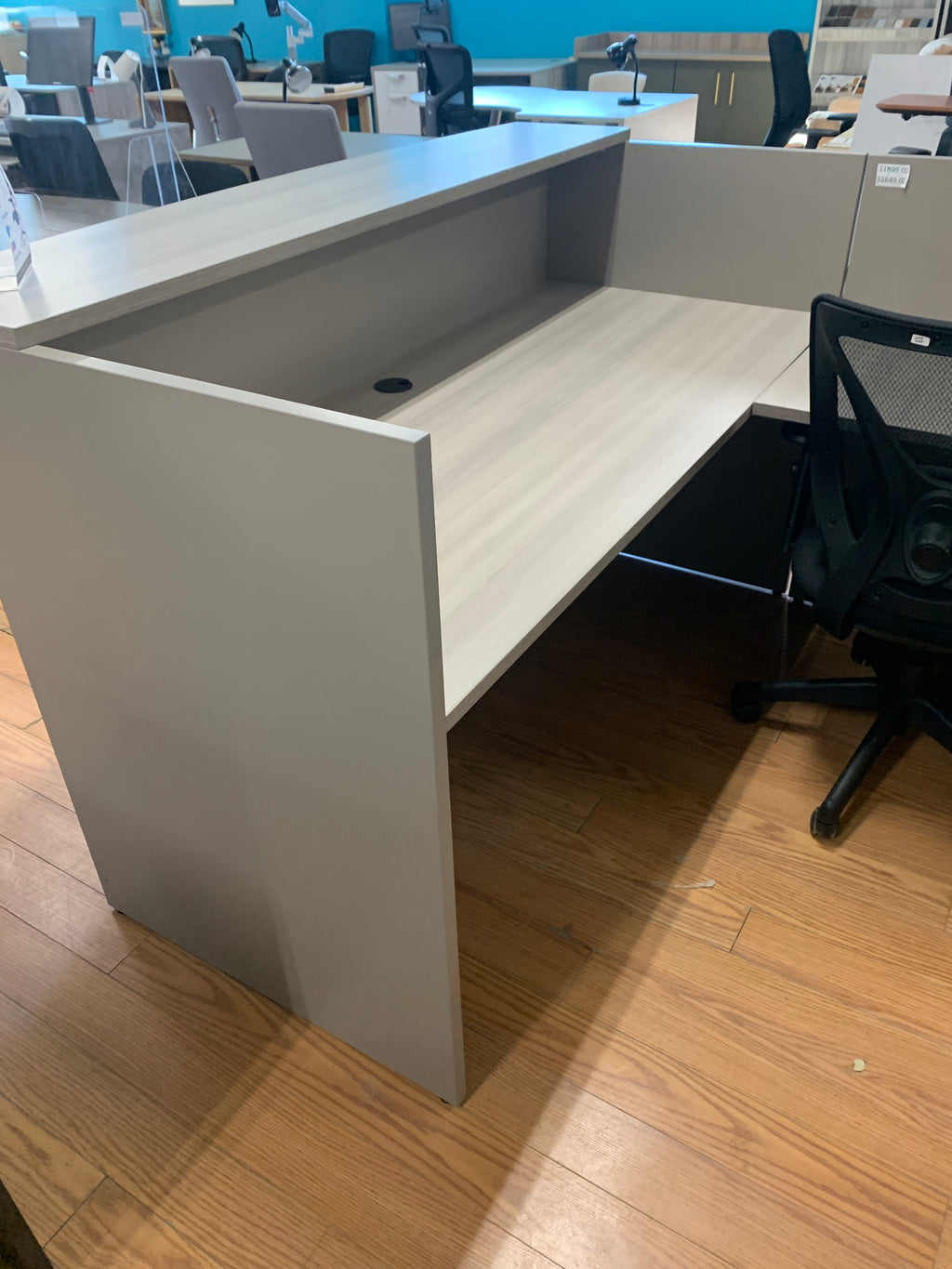 Floor Model IOF Custom Reception Desk-L Shape