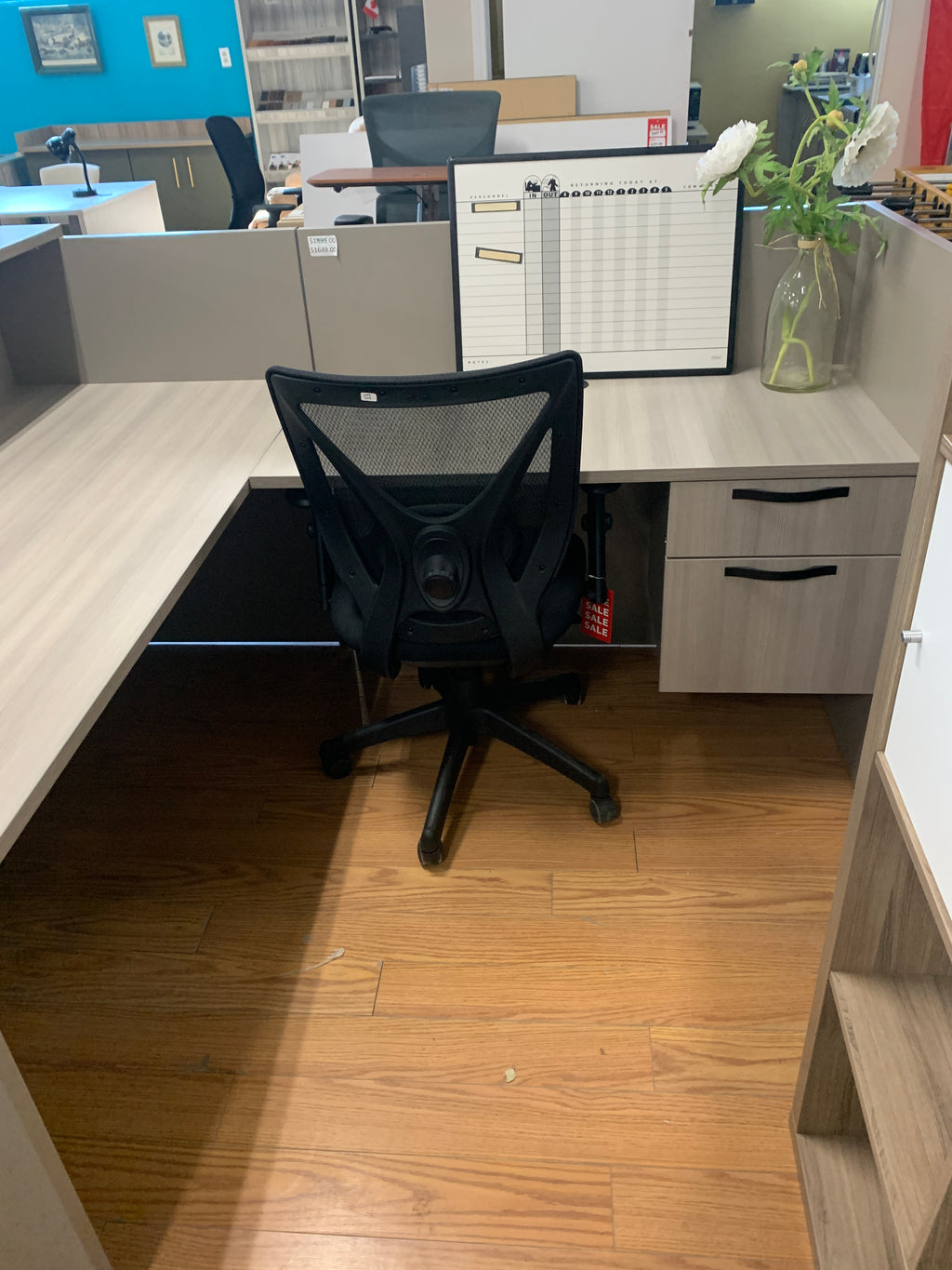 Floor Model IOF Custom Reception Desk-L Shape