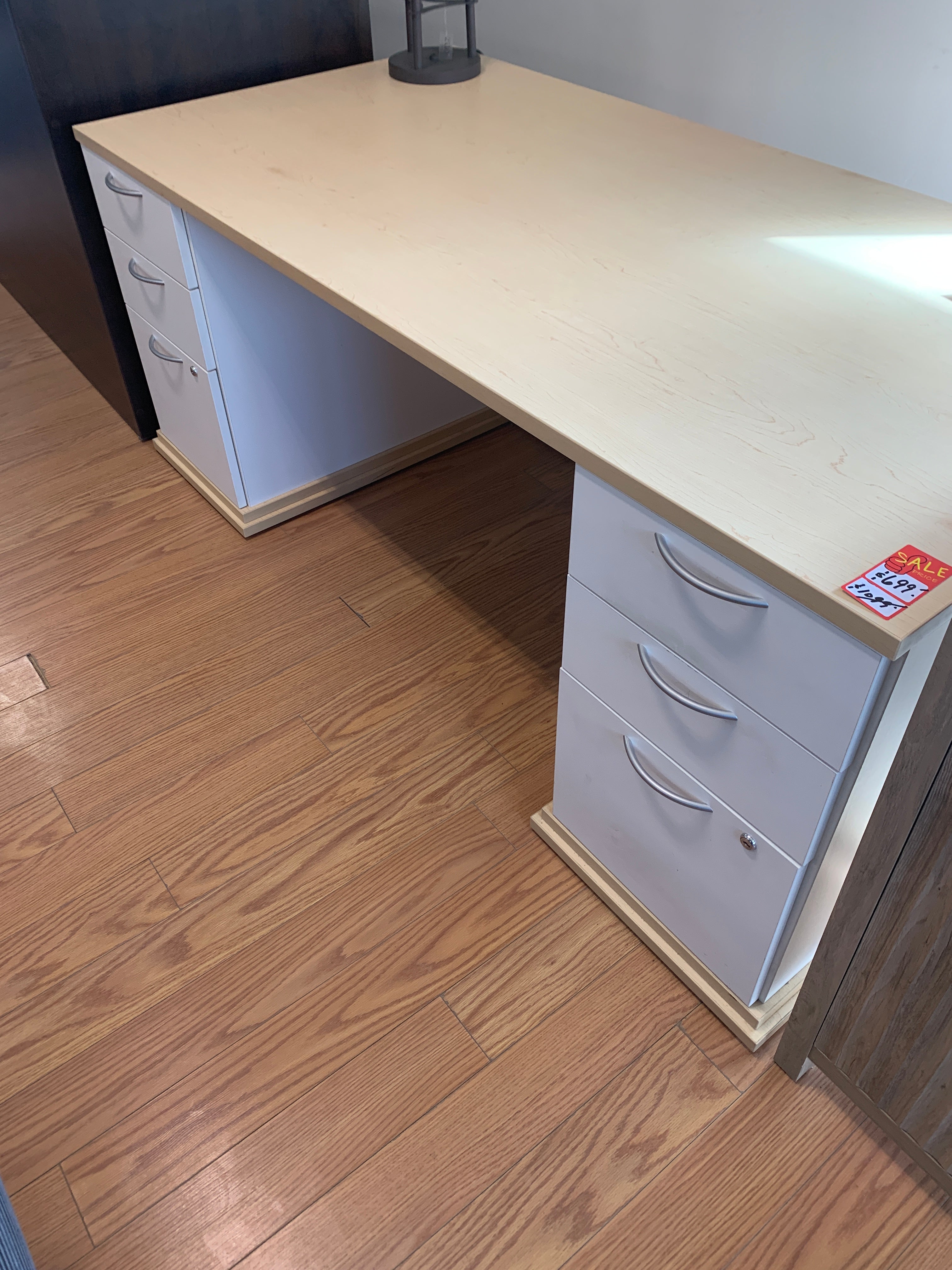Floor Model IOF Custom Executive Desk 36 inches x 72 inches