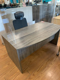 Floor Model IOF Custom Bowfront Desk 36 inches x 60 inches
