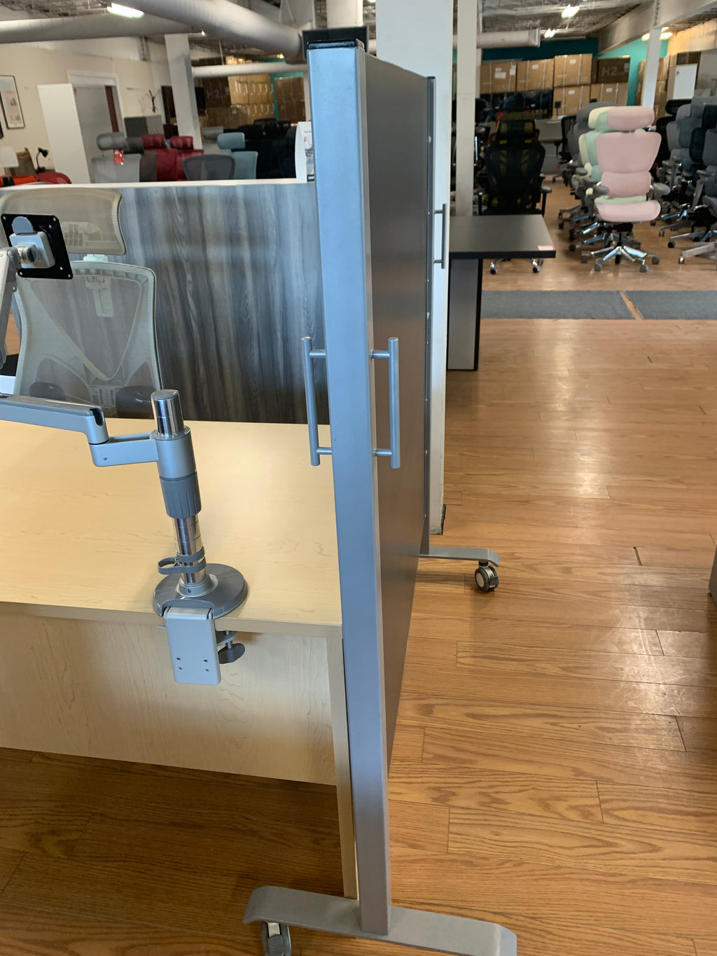 Floor Model IOF Custom Room-Office Divider Rolling Panels