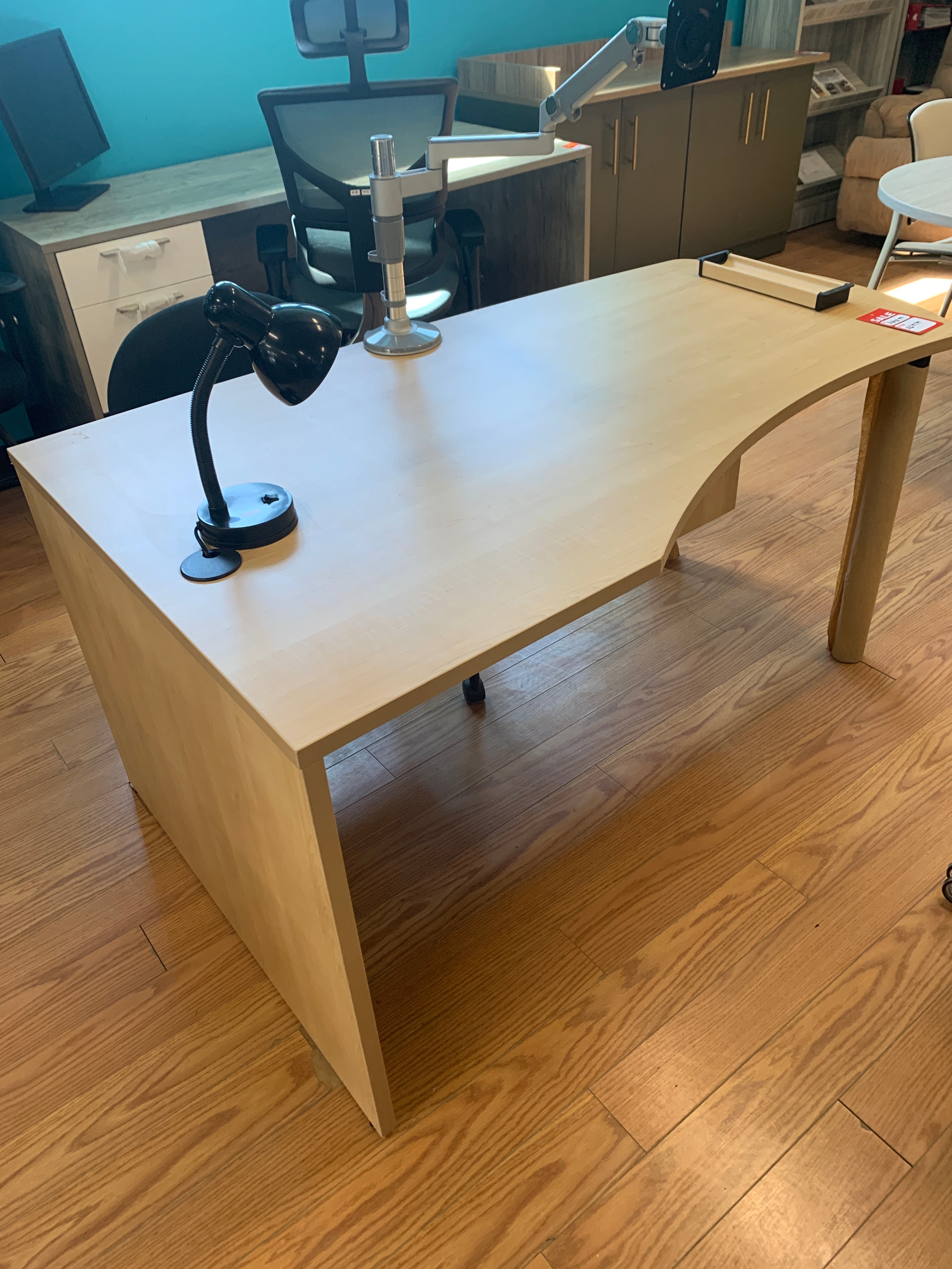 Floor Model IOF Custom Off Angle Desk