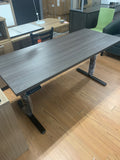 Floor Model Sit-Stand Electric Desk frame with 26 inch x 60 inch top
