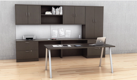 Angled Leg Desk & Storage