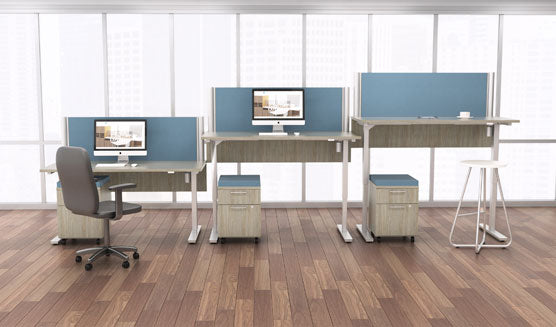 Height Adj / Fabric Divider / Mobile Pedestal