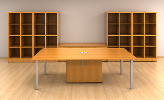 Post Leg Table & Storage