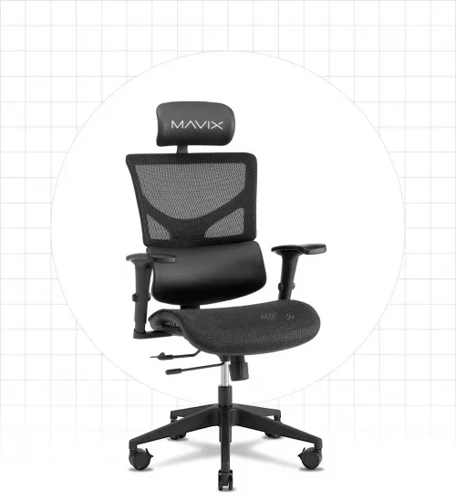 X Chair X1 Task Chair, Black Flex Mesh